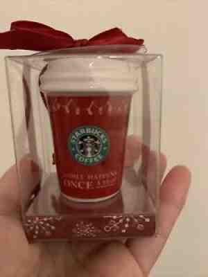 Starbucks 2005 Red Hot Cup Coffee Mini Mug Holiday Christmas Ornament - Sold on eBay Sep 08, 2021 for $11.40