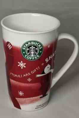 Starbucks 2010 Tall 16 oz Christmas Coffee Mug Stories are Gifts Share Red Cup - Sold on eBay Aug 11, 2021 for $7.50