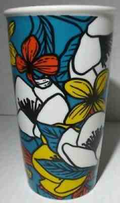 Starbucks Teal Poppy Flowers Travel Coffee Mug Tumbler 12 Oz Ceramic NO LID - Sold on eBay Jul 24, 2021 for $17.99