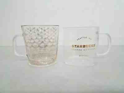 2x Starbucks Clear Glass Mugs w/ Gold Accents - Sold on eBay Jul 27, 2021 for $10.50