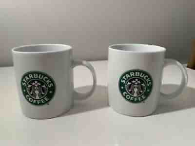 Starbucks Coffee Company 1999 Mugs 16 Oz. Set of 2 White with Green Siren Logo - Sold on eBay Aug 29, 2021 for $15.00