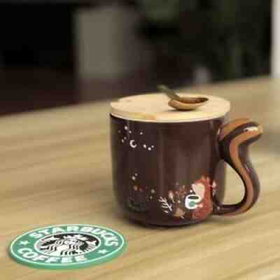 2021 Hot Starbucks Cute Squirrel Coffee Mugs with Gold Spoon Gift Halloween Gift - Sold on eBay Aug 31, 2021 for $28.98