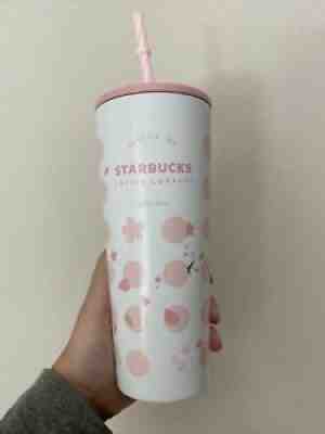 New Starbucks 2021 China Pink Sakura Cherry Blossom Spot SS 16oz Cup Tumbler - Sold on eBay Aug 30, 2021 for $24.99