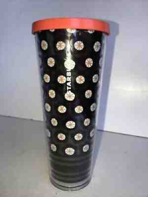 Starbucks Cherry Blossom Floral Black Cold Cup Tumbler 24oz No Straw Orange Lid - Sold on eBay Jul 31, 2021 for $10.50