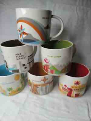 Starbucks You Were Here Mug / LOT of 5 - Sold on eBay Aug 12, 2021 for $24.90