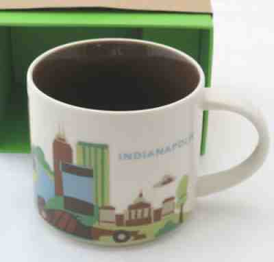 Starbucks Indianapolis You Are Here Mug 14 ounce Race Car River Monument NIB - Sold on eBay Sep 12, 2021 for $13.49