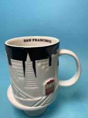 Starbucks SAN FRANCISCO City Relief Coffee Mug Black White Cable Car Skyline - Sold on eBay Jul 30, 2021 for $27.99