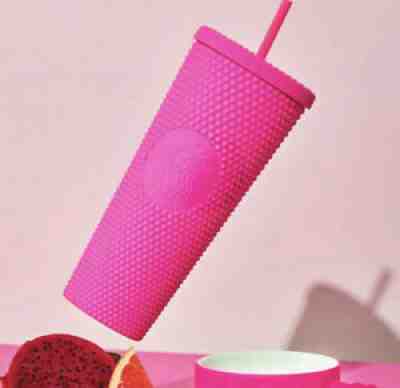 2021 Starbucks Barbie Pink 24oz Studded Straw Cup Tumbler New Arrival Tik Tok - Sold on eBay Sep 04, 2021 for $40.00