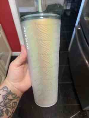 2021 NEW Starbucks Mermaid Tail Cold Tumbler 24oz Iridescent Matte Undersea Cup - Sold on eBay Jul 08, 2021 for $15.10