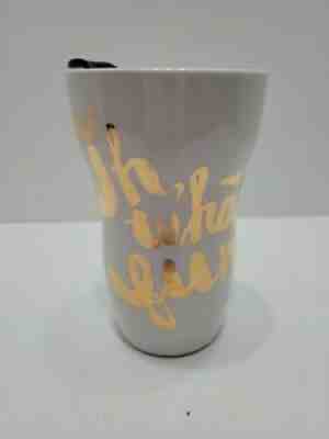 Starbucks 2014 Oh What Fun Ceramic 9 Oz Travel Coffee Tumbler Mug Cup With Lid - Sold on eBay Jun 19, 2021 for $14.69
