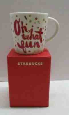 Starbucks Oh, What Fun 3oz Mug w/ Box 2014 White, Red & Gold. Demitasse China - Sold on eBay Jul 25, 2021 for $11.49