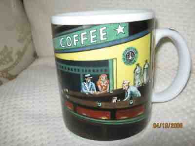 Starbucks NIGHTHAWKS DINER by Chaleur J Burrows Coffee Shop Mug 12 oz Cup - Sold on eBay Jul 06, 2021 for $8.99