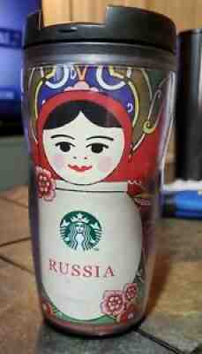Starbucks Russia 2004 12 Oz Tumbler & Lid Matryoshka Nesting Doll Travel Russian - Sold on eBay Aug 07, 2021 for $14.99