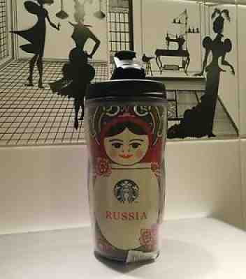 Starbucks RUSSIA Coffee Tumbler Holder 12oz 355ml MOSCOW Matryoshka Nesting Doll - Sold on eBay Sep 03, 2021 for $21.89