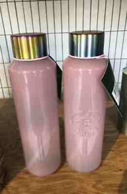 Starbucks NEW Summer 2021 Blush Pink Recycled Glass Water Bottle Iridescent Cap - Sold on eBay Jul 05, 2021 for $35.00