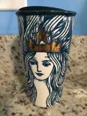 Starbucks Anniversary Blue Mermaid Siren Queen Ceramic Tumbler Travel Mug 2016 - Sold on eBay Jun 24, 2021 for $40.00