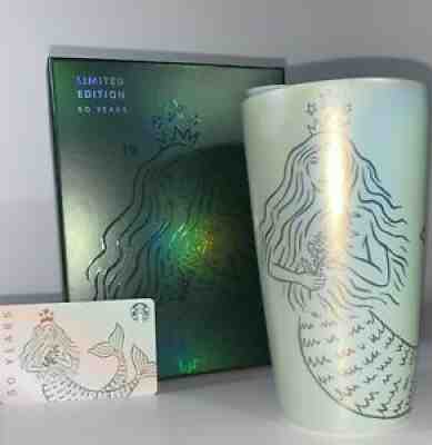 Starbucks Limited Edition Siren Ceramic ï¿¼Tumbler 50th Anniversary Box 2021 - Sold on eBay Jun 25, 2021 for $19.99