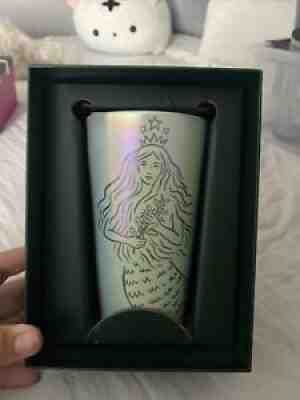 Starbucks Lt Ed Mermaid Siren Ceramic Tumbler 50th Anniversary Box 12 oz Mug - Sold on eBay Aug 12, 2021 for $21.50