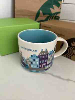 2018 STARBUCKS You Are Here Collection AMSTERDAM 14 oz. COFFEE MUG Cup NEW W/SKU - Sold on eBay Aug 05, 2021 for $35.00