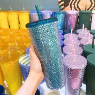 Authentic Starbucks Indonesia Blue Cyan Bling Studded Straw Cup Cold Cup SKU 24o - Sold on eBay Sep 07, 2021 for $85.00