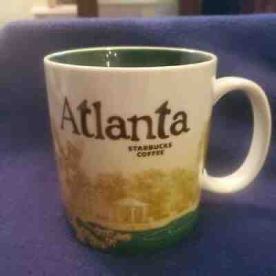 New Starbucks Atlanta Coffee Mug 16 oz. (2011) Green Collector Series 4" - Sold on eBay Aug 19, 2021 for $10.00