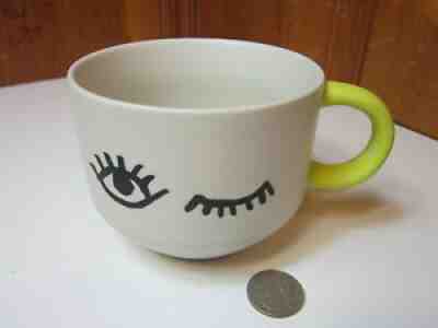 Starbucks 2017 Winking Eye 14oz Coffee Cup Mug White w/ Green Handle EUC - Sold on eBay Jun 20, 2021 for $9.99