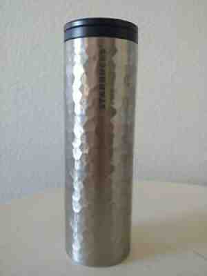 Starbucks 2012 Silver Hammered Stainless Steel Travel Tumbler 16 Oz. - Sold on eBay Sep 08, 2021 for $34.99