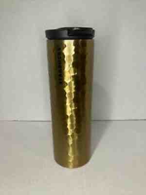 Gold Starbucks 2012 Coffee Mug /Travel Tumbler 16oz Troy Hammered Details Rare - Sold on eBay Jul 14, 2021 for $14.00