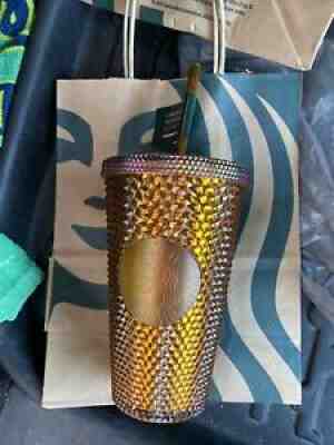 Starbucks Gold - Copper Studded Tumbler 50th Anniversary 16oz - Sold on eBay Jul 02, 2021 for $27.97