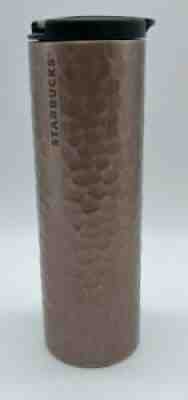 Starbucks 2012 Hammered Bronze Stainless Steel Tumbler Travel Cup Mug 16oz RARE - Sold on eBay Aug 18, 2021 for $12.00