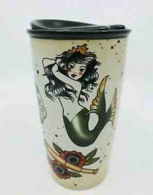 Starbucks Mermaid Siren Sailor Jerry Tattoo Ceramic Travel Mug 12oz RARE - Sold on eBay Jul 03, 2021 for $68.99