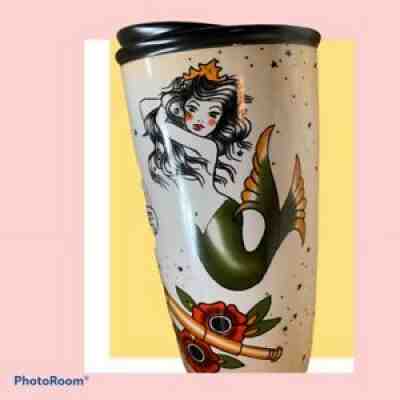 2015 Starbucks Mermaid Siren Tattoo Sailor Travel Mug Ceramic Tumbler Cup 12 oz - Sold on eBay Aug 29, 2021 for $70.01