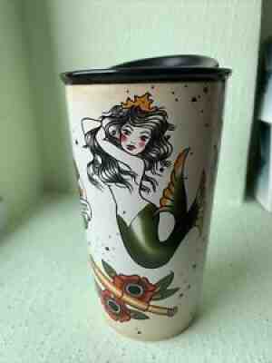 2015 Starbucks Mermaid Siren Tattoo Sailor Travel Mug Ceramic Tumbler Cup 12 oz - Sold on eBay Aug 28, 2021 for $65.00