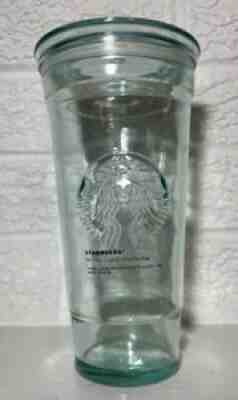 Starbucks Tumbler Recycled Glass Cold To Go Made in Spain Embossed Siren 20 oz - Sold on eBay Aug 26, 2021 for $50.00