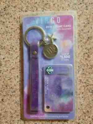 STARBUCKS Philippines 2019 Sealed Virgo Key Fob w/RARE Zodiac Mini Gift Card - Sold on eBay Sep 02, 2021 for $9.50