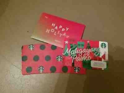 STARBUCKS Philippines 2019 Christmas Gift Card w/New Sleeve & Cup Holder US Sell - Sold on eBay Aug 12, 2021 for $5.00