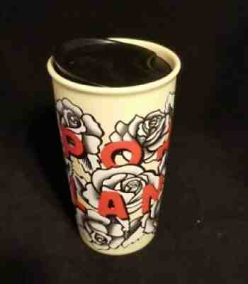 Starbucks 2017 Portland Rose Ceramic Double Wall Travel Mug Tumbler 12 Oz - Sold on eBay Aug 18, 2021 for $50.00