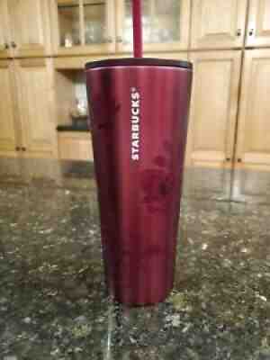 Rare Starbucks Fall 2020 Plum Rose Stainless Steel Tumbler 24oz - Sold on eBay Aug 09, 2021 for $36.00