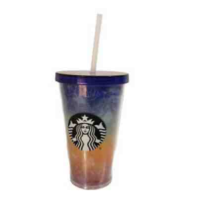 Starbucks Rainbow Ombre Floral Cup 16 oz Cactus Flower Tumbler Spring 2019 - Sold on eBay Jul 11, 2021 for $9.99