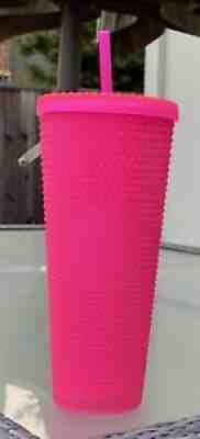 Starbucks Fall 2021 Neon Pink Studded 24 Oz Cold Cup Tumbler New Ready To Ship - Sold on eBay Aug 28, 2021 for $42.00