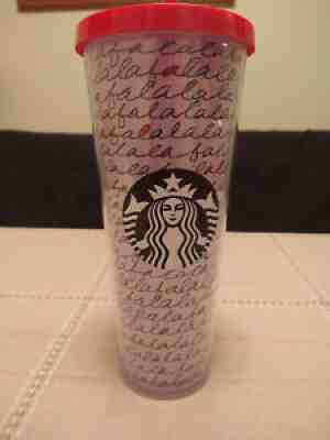 Starbucks Christmas Holiday Cold Cup Tumbler 24 Oz 2016 Falala Straw Reusable - Sold on eBay Jul 07, 2021 for $14.00