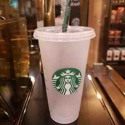 Starbucks Reusable Frosted Cold Cup Coffee Tea Tumbler 24oz. Choose color straw! - Sold on eBay Jul 08, 2021 for $5.00