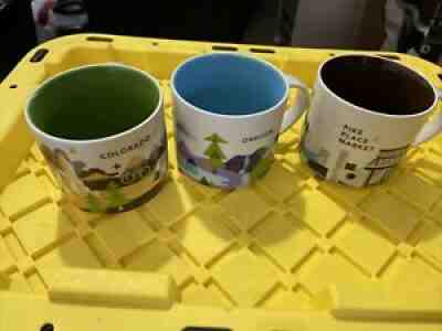 Starbucks You Are Here Collection Colorado Oregon PIKE PLACE MARKET Coffee Mug - Sold on eBay Jun 28, 2021 for $8.50