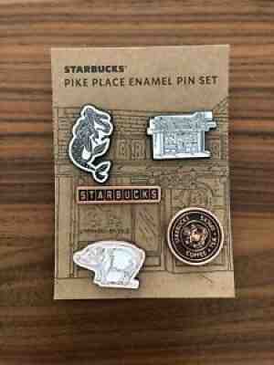 Original First Starbucks Pike Place Coffee Enamel Pins Set Storefront Siren Logo - Sold on eBay Sep 03, 2021 for $37.99