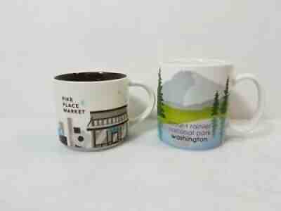 Starbucks Mount Rainier & Pike Place Ceramic Mugs - Sold on eBay Jul 09, 2021 for $16.00