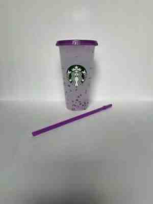 Starbucks 2021 Summer Confetti Color Changing Cold Cup Tumbler 24 oz PURPLE - Sold on eBay Jun 24, 2021 for $9.99