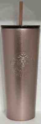 2018 STARBUCKS 24 Oz Stainless Steel Cold Cup SPARKLING GLITTER ROSE GOLD SIREN - Sold on eBay Aug 21, 2021 for $102.50