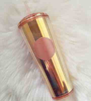 Starbucks Rose Gold Tumbler Dome Straw Iridescent Color SKU Sticker NEW - Sold on eBay Sep 14, 2021 for $32.00