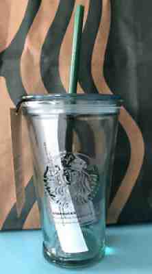 Starbucks Glass Tumbler. Recycled Glass Cold Cup 16oz. NEW!! - Sold on eBay Jul 20, 2021 for $22.00