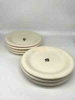 Starbucks Pastry Plates Lot of SEVEN (3 of spade leaf/4 of lettuce leaf) - Sold on eBay Aug 09, 2021 for $23.00